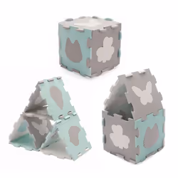 Kinderkraft LUNO SHAPES mousse Gris, Couleur menthe, Blanc Tapis de jeux pour bébé - Vue supplémentaire 4