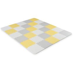 Kinderkraft Luno mousse Gris, Blanc, Jaune Tapis de jeux pour bébé
