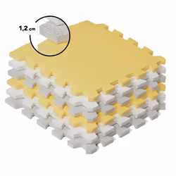 Kinderkraft Luno mousse Gris, Blanc, Jaune Tapis de jeux pour bébé