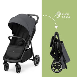 Poussette citadine KINDERKRAFT Route - Gris - 0 à 22 kg - Accessoires inclus