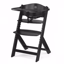 Kinderkraft KHENOC0PBLK0000, Chaise haute de camping, Siège rigide, Noir, Monochromatique, 3 points, Métal
