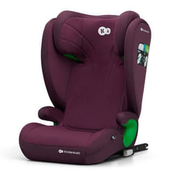 Siège auto I-size 100-150 cm - KINDERKRAFT JUNIOR FIX - Têtière ajustable - Isofix fixation - Housse amovible - Burgund