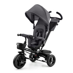 Tricycle Évolutif Kinderkraft AVEO De 9 Mois à 5 Ans Selle Pivotante Ceinture 3 Points Pliable Modulaire Roues Robustes Gris