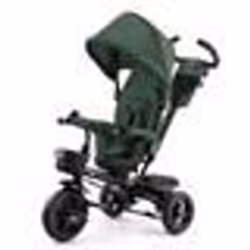 Tricycle Évolutif Kinderkraft AVEO De 9 Mois à 5 Ans Selle Pivotante Ceinture 3 Points Pliable Modulaire Roues Robustes Vert