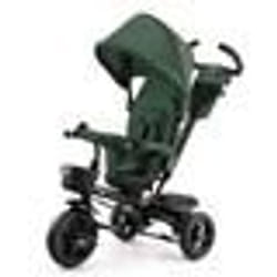 Tricycle Évolutif Kinderkraft AVEO De 9 Mois à 5 Ans Selle Pivotante Ceinture 3 Points Pliable Modulaire Roues Robustes Vert