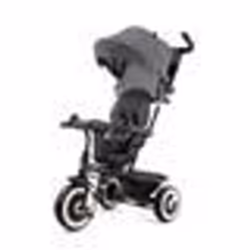 Tricycle Évolutif Kinderkraft ASTON 9 Mois à 5 Ans Roues Increvables Selle Pivotante Capote Pliante Multi-Configurations Gris