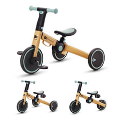 Tricycle à Pédales 3 en 1 Kinderkraft 4TRIKE Vélo Trotteur Draisienne Pliable Léger Cadre Aluminium 12 Mois à 5 Ans Miel