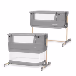 Lit d’appoint 3 en 1 - KINDERKRAFT - NESTE GROW - Gris - Matelas inclus - Réglable en hauteur