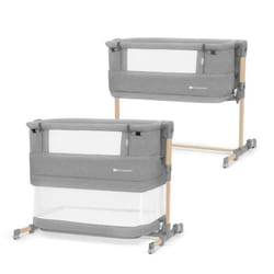 Lit d’appoint 3 en 1 - KINDERKRAFT - NESTE GROW - Gris - Matelas inclus - Réglable en hauteur