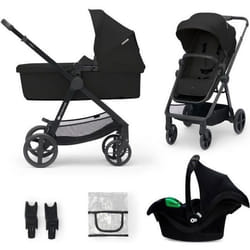 Poussette 3 en 1 Combinée Kinderkraft NEWLY avec Siège auto I-size Système de voyage Légère 75 kg Plie Noir