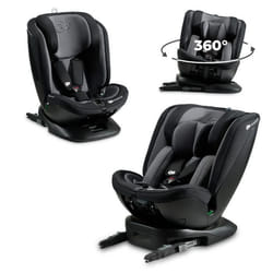 Siège auto I-size 40-150 cm - KINDERKRAFT XPEDITION2 - Siège pivotant 360 - Base intégrée avec isofix - Inclinaison - Noir