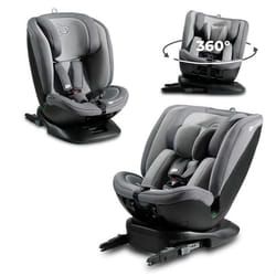 Siège auto I-size 40-150 cm - KINDERKRAFT XPEDITION2 - Siège pivotant 360 - Base intégrée avec isofix - Inclinaison - Gris