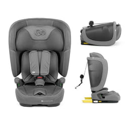 Siège-Auto Enfant Kinderkraft FIX2GO I-SIZE 76–150 cm 15 Mois à 12 Ans ISOFIX Dossier Pliable Facile à Transporter Gris