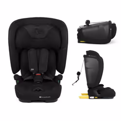 Siège-Auto Enfant Kinderkraft FIX2GO I-SIZE 76–150 cm 15 Mois à 12 Ans ISOFIX Dossier Pliable Facile à Transporter Noir