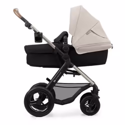 Poussette 4 en 1 Combinée Kinderkraft MOOV2 Inclus Siège auto avec base I-size Système de voyage Grandes Roues Gris