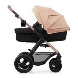 Poussette 4 en 1 Combinée Kinderkraft MOOV2 Inclus Siège auto avec base I-size Système de voyage Grandes Roues Beige