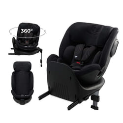 Siège auto I-size 40-150 cm - KINDERKRAFT XRIDER - Rotation à 360° - Base intégrée avec isofix - 8 positions dinclinaison - Noir