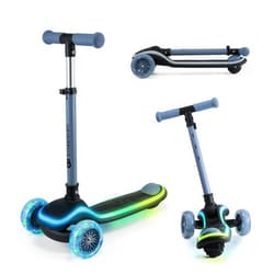 Trottinette tricycle - KINDERKRAFT - RAKET - 3 roues - Guidon réglable - Lumières LED
