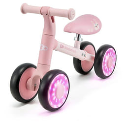 Draisienne Kinderkraft CUTIE FLASH 4 roues LED selle réglable roues EVA ABEC-7 mini vélo enfant Rose