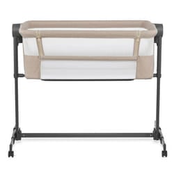 Lit Cododo Kinderkraft NESTEE UP 2 réglable 5 niveaux avec matelas pliable lit bébé 2 en 1 Beige
