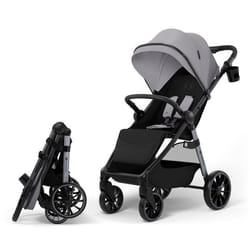 Poussette Kinderkraft GRANDE 2 pliable CLICK&FOLD grandes roues amorties siège allongé jusqu'à 22 kg Gris