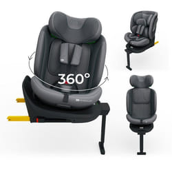 Siège auto - KINDERKRAFT - I-360 2 PLUS - 40-150 cm - i-Size - pivotant 360° gris
