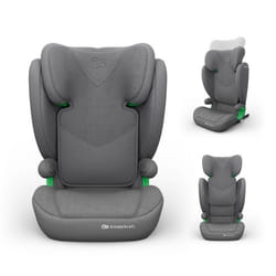 Siège auto Kinderkraft JUNIOR FIX 2 PLUS 100-150 cm ISOFIX confortable securise dossier haut guides ceinture gris