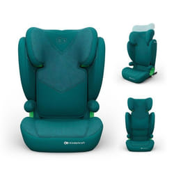 Siège auto Kinderkraft JUNIOR FIX 2 PLUS 100-150 cm ISOFIX siege evolutif protections laterales appuie-tete ajustable vert