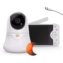 Ecoute bebe Kinderkraft NITEEYE GLOW babyphone caméra Full HD 1080p écran 5 pouces sans Wi-Fi VOX audio bidirectionnel blanc