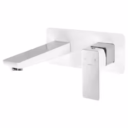 Omnires Parma PM7415 CRB, Robinet de salle de bain, Laiton, Chrome, Blanc