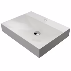 Omnires Naxos 600 BP Marble+, Evier à poser, Marbre, Blanc, 600 mm, 460 mm, 142 mm