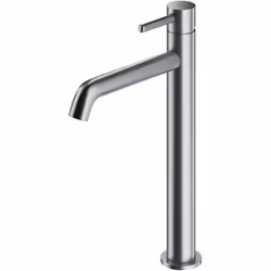 Mitigeur de lavabo sur pied couleur : nickel matériau : laiton finition de surface : PVD hauteur du mitigeur : 308 mm longueu ...