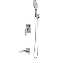 Omnires - Parma - Mitigeur de baignoire encastré, montage 3 trous, avec corps d'encastrement, avec accessoires, chrome SYSPMW01CR
