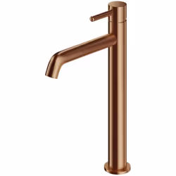 Mitigeur de lavabo sur pied couleur : cuivre brossé matériau : laiton finition de surface : PVD hauteur du mitigeur : 308 mm ...