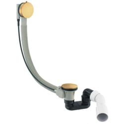 Omnires - cgs - Garniture de vidage et trop-plein pour baignoire, longueur 81 cm, doré brossé TK104-PLUS-3.07+64-SGLB
