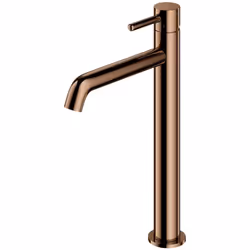 Mitigeur de lavabo sur pied couleur : cuivre matériau : laiton finition de surface : PVD hauteur du mitigeur : 308 mm longueu ...