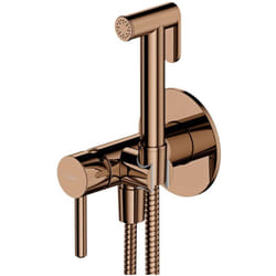 Omnires - y - Mitigeur de bidet encastré, avec douchette et corps d'encastrement, cuivre SYSYBI2CP