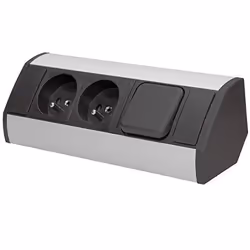 Multiprise électrique dangle ORNO GM-9002-W-G avec disjoncteur pour cuisine bureau et plan de travail - Noir