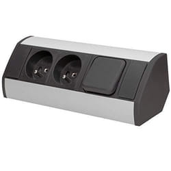 Multiprise électrique dangle ORNO GM-9002-W-G avec disjoncteur pour cuisine bureau et plan de travail - Noir