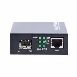 Extralink SEDIR FIBER ETHERNET MEDIA CONVERTER 1X SFP 1GB 1X RJ45 1GB - MC220 - Converter - Glasfaser (LWL) convertisseur de support réseau Interne 1000 Mbit/s 1 nm Noir