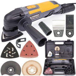 Powermat - Mallette outil multifonction 1300W 5 embouts 20 feuilles abrasives