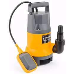 Pompe à eau immergée pour eau propre-sale avec flotteur 9500L/h Cette pompe à eau pompe de l'eau propre et sale, vide les piè ...