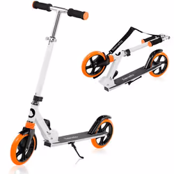 Trottinette - LIONELO - Luca - Jusquà 100kg - Blanc - Roues de 20 cm