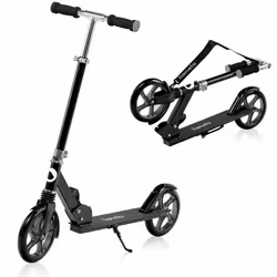Trottinette - LIONELO - Luca - Jusquà 100kg - Noir - Roues de 20 cm