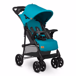 Lionelo Emma Plus, Ciel de lit, Diable léger, Unisexe, Roues pleines, Pliable, Noir, Turquoise