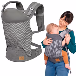 Porte-bébé ergonomique LIONELO Margareet - Avant/arrière - Coton - 3 positions - Jusquà 20 kg - Pochette - Gris