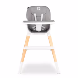 Lionelo Mona, Chaise haute convertible, Siège rembourré, Gris, Blanc, Monochromatique, 5 points, Tissu