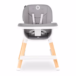 Lionelo Mona Chaise haute convertible Siège rembourré Gris, Blanc