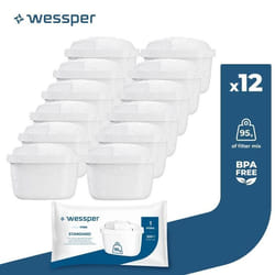 Pack de 12 Cartouches filtrantes compatibles avec Brita Marella Amazon basics remplacement Brita Maxtra Plus