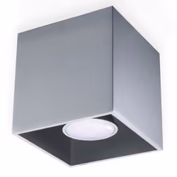 Plafonnier QUAD Spot Moderne Loft Design pr Chambre Salon Escalier Couloir - Gris